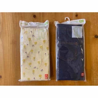 ユニクロ(UNIQLO)の新品未開封品 ユニクロ レギンス レギュラーフィット サイズ120 2着(パンツ/スパッツ)