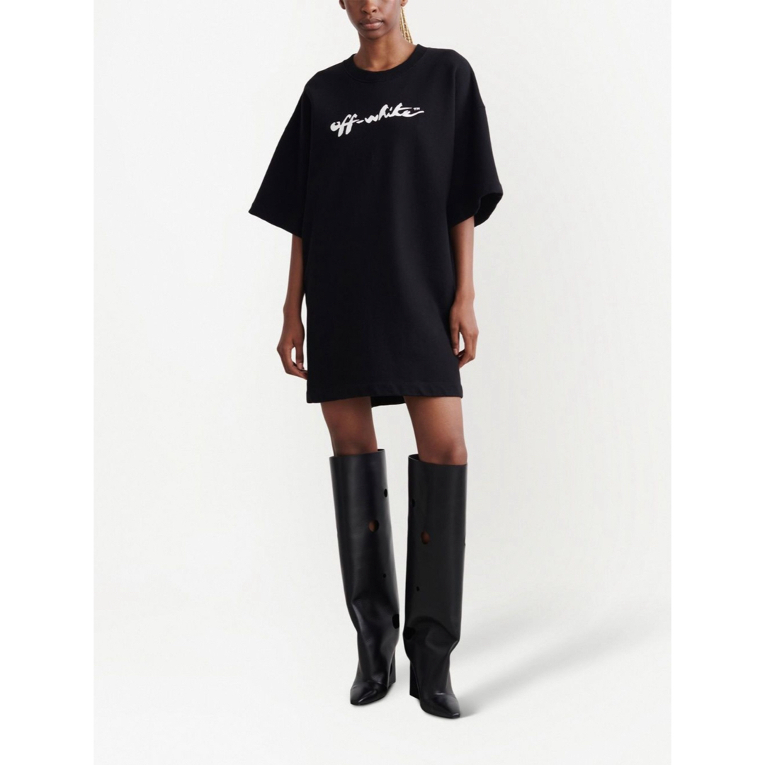 OFF-WHITE(オフホワイト)のOFF-WHITE　Tシャツワンピース　美品 レディースのトップス(Tシャツ(半袖/袖なし))の商品写真