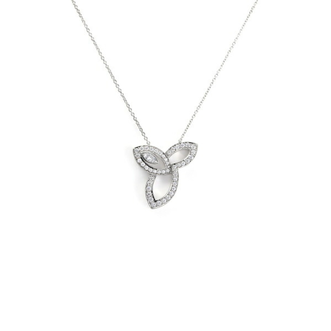 HARRY WINSTON(ハリーウィンストン)のハリー・ウィンストン リリークラスター PT950 ネックレス 中古 レディースのアクセサリー(ネックレス)の商品写真