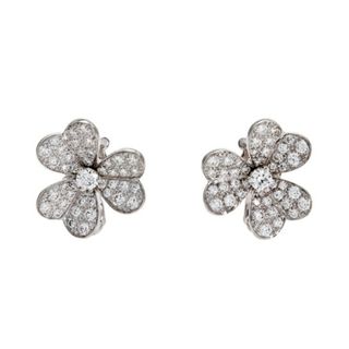 ヴァンクリーフアンドアーペル(Van Cleef & Arpels)のヴァンクリーフアーペル フリヴォル スモール K18WG ホワイトゴールド ピアス 中古(ピアス)