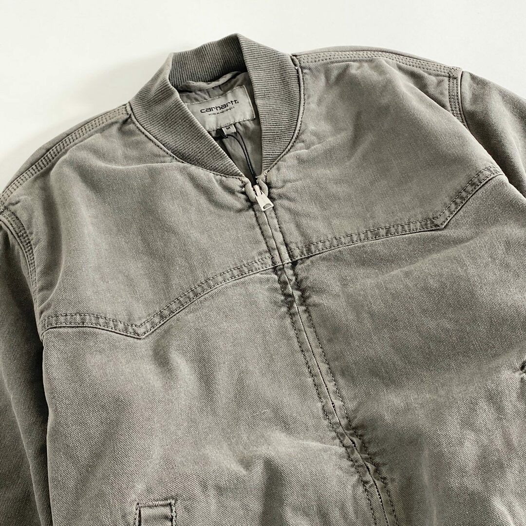 carhartt(カーハート)の57e12 《未使用保管品》 タグ付 Carhartt WIP カーハート ダブルアイピ― SANTA FE BOMBER サンタフェボンバー ジャケット ブルゾン I030284 Mサイズ ブラック グレー コットン レディースのジャケット/アウター(ブルゾン)の商品写真