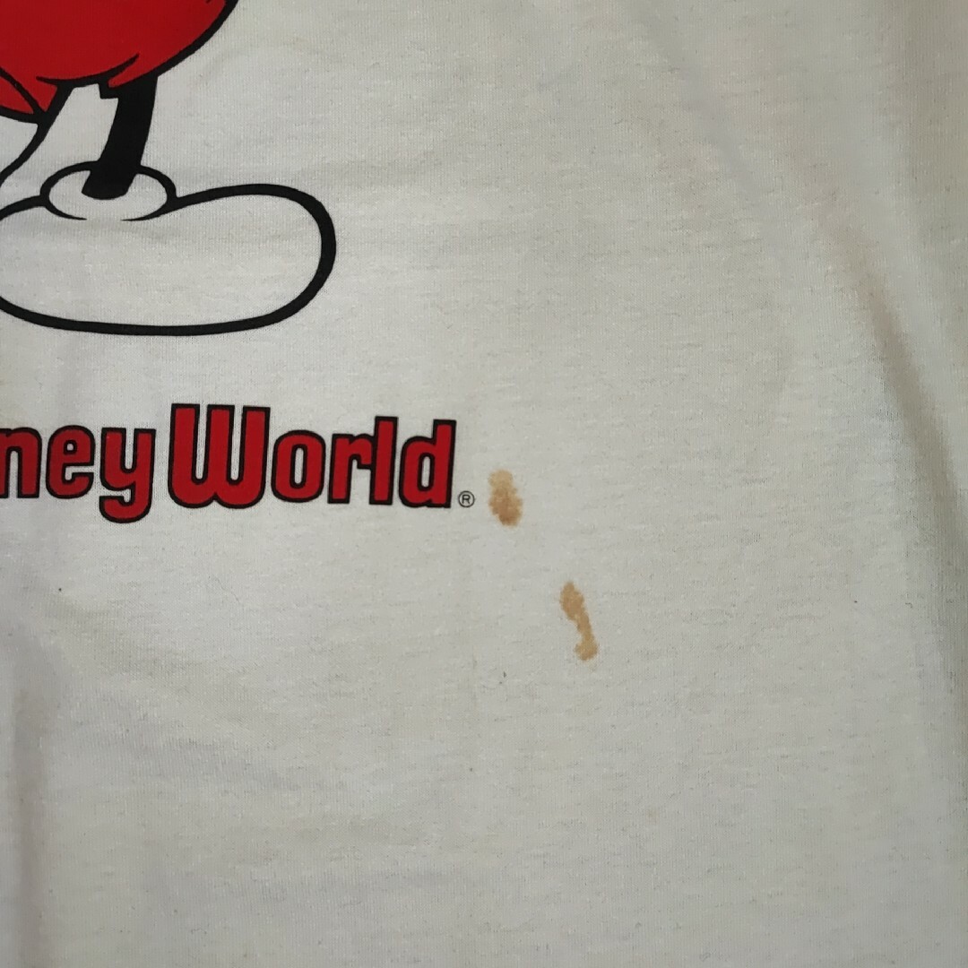 Disney(ディズニー)の80年代　青タグ　Disney　ディズニー　ラグランスリーブ　XLサイズ 半袖 メンズのトップス(Tシャツ/カットソー(半袖/袖なし))の商品写真