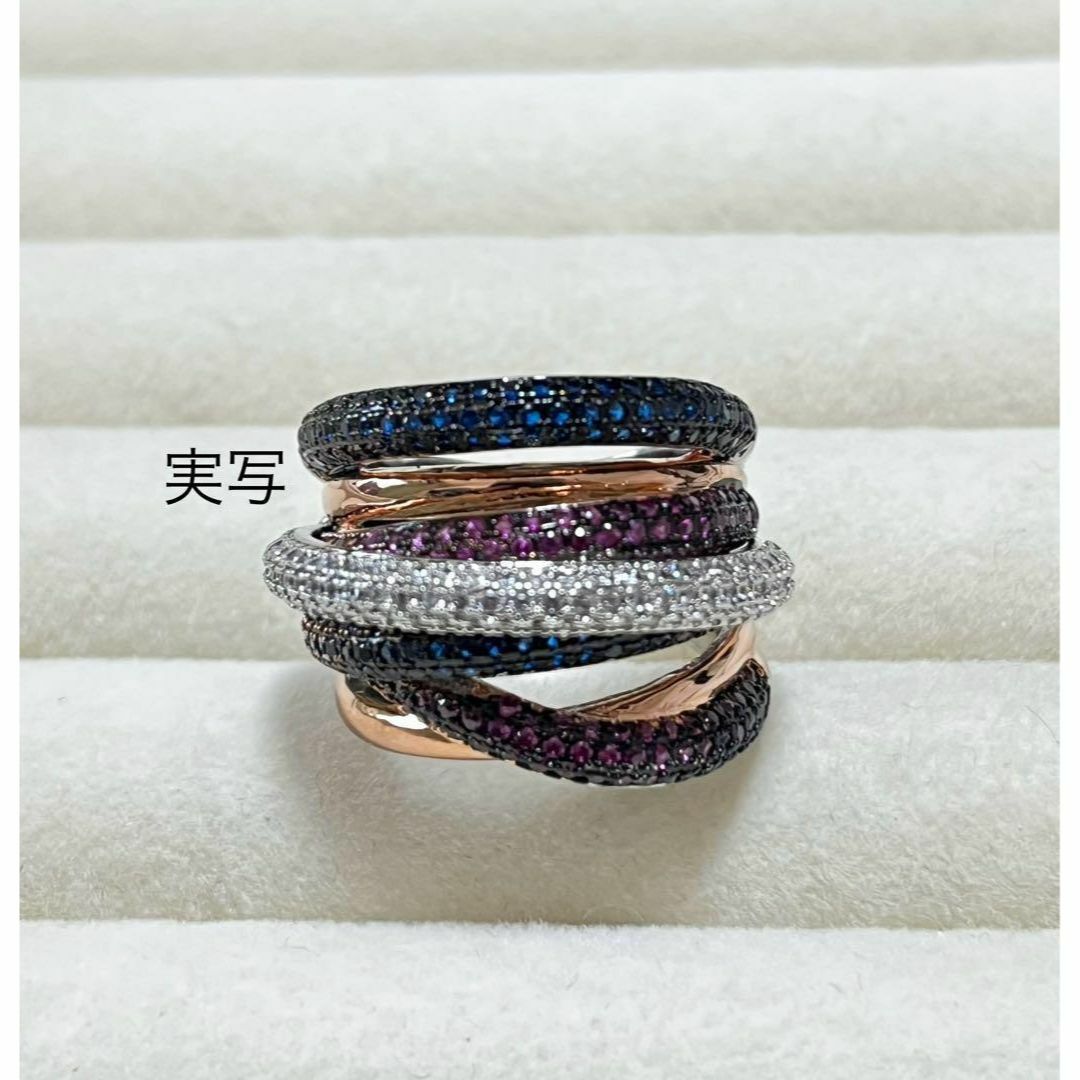 002③アクセサリー　リング　指輪　デザイン　装飾　ジルコニア　韓国　レディース レディースのアクセサリー(リング(指輪))の商品写真