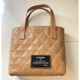 シャネル(CHANEL)の美品SALE シャネル　トートバッグ　ワイドステッチ　ベージュ　レザー(ハンドバッグ)