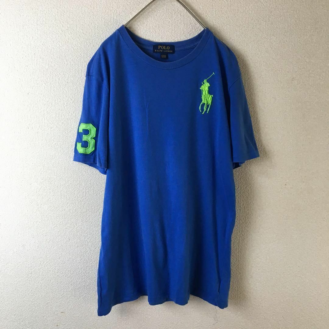 POLO RALPH LAUREN(ポロラルフローレン)のW1 ラルフローレン　ビッグポニー　半袖tシャツ Lレディース　青 レディースのトップス(Tシャツ(半袖/袖なし))の商品写真