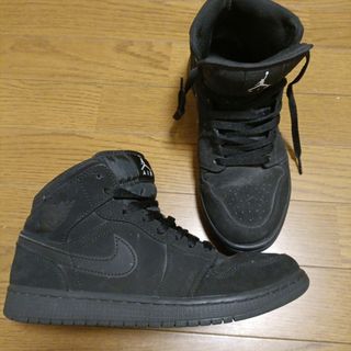 ナイキ(NIKE)のナイキ　エア ジョーダン 1 MID ブラック(スニーカー)