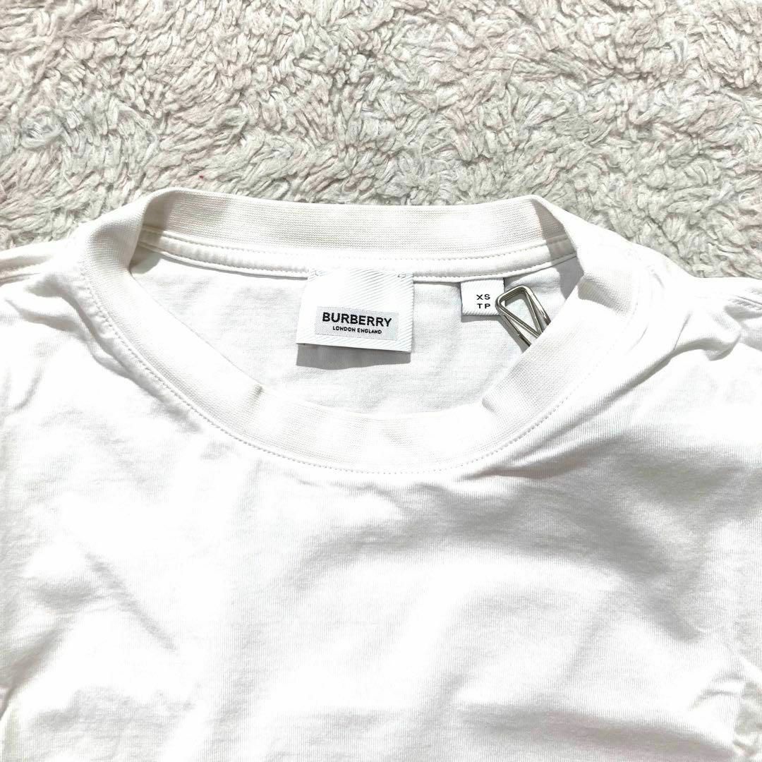 BURBERRY(バーバリー)の【極美品】 BURBERRY バーバリー Tシャツ 白 コットン ロゴ XS メンズのトップス(Tシャツ/カットソー(半袖/袖なし))の商品写真