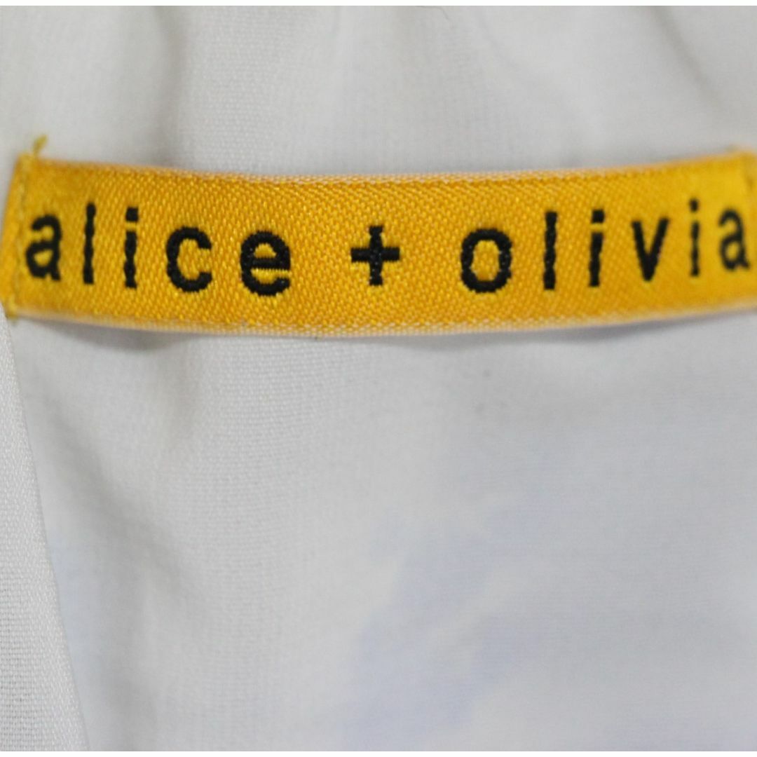 Alice+Olivia(アリスアンドオリビア)のアリスアンドオリビア　ワンピース　シアー　花柄　絹　シルク　白　青　美品 レディースのワンピース(その他)の商品写真