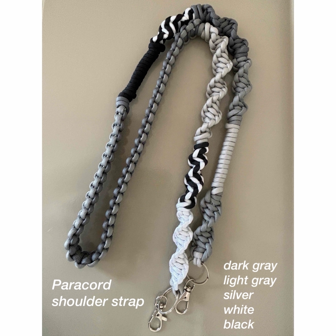 パラコード　スマホストラップ Paracord  shoulder strap ハンドメイドのスマホケース/アクセサリー(スマホストラップ/チャーム)の商品写真