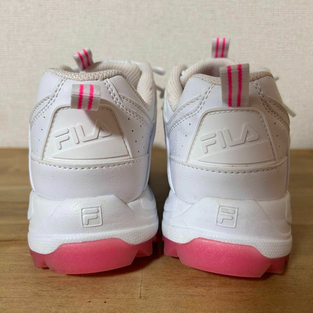 FILA フィラ　ローカットスニーカー　24cm 白　ピンク　00978-154 レディースの靴/シューズ(スニーカー)の商品写真