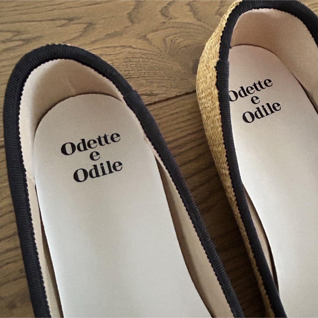 Odette e Odile(オデットエオディール)のオデットエオディール　スクエアトゥバレエシューズ　パナマ レディースの靴/シューズ(バレエシューズ)の商品写真