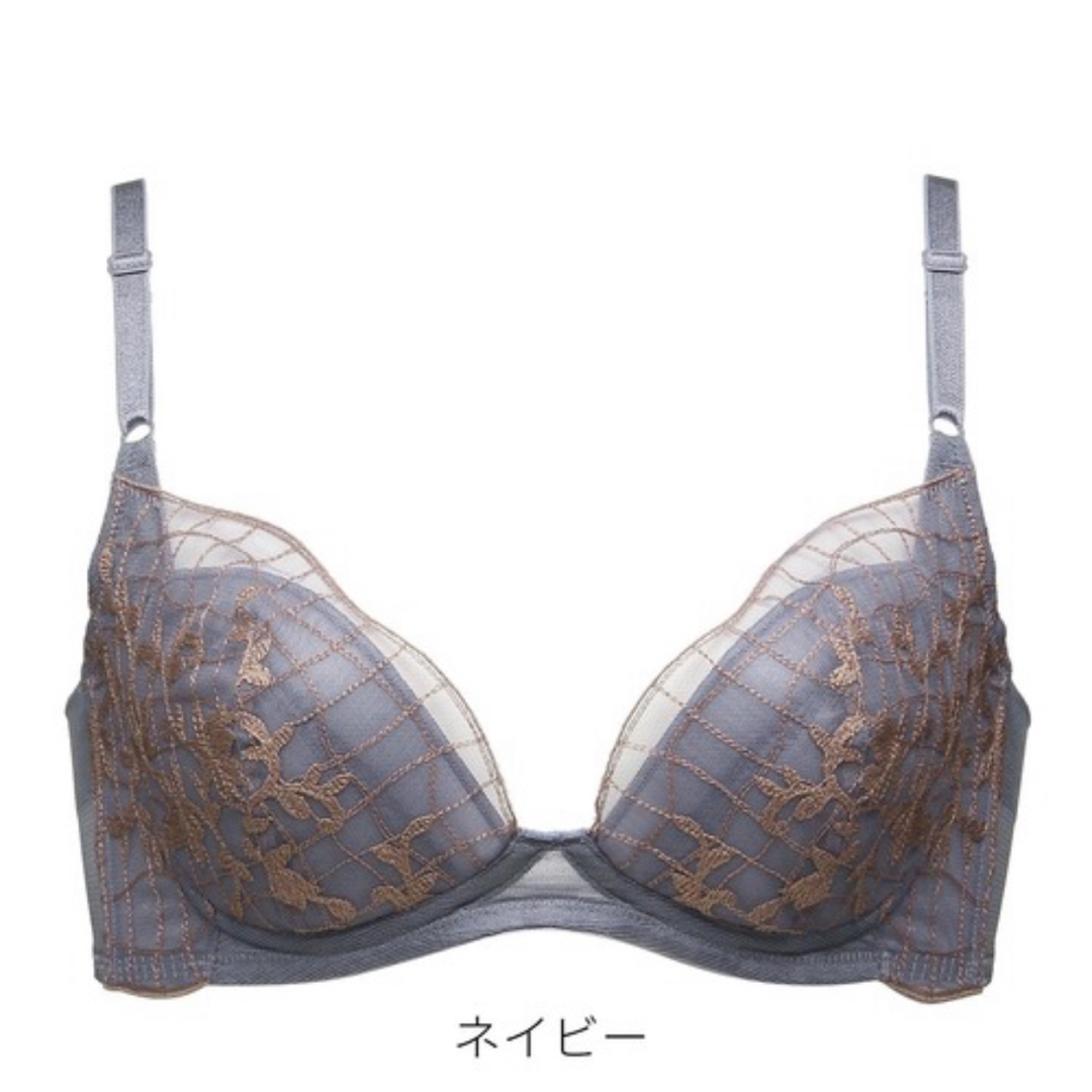 Chut! INTIMATES(シュットインティメイツ)のchut! ネイビー すっきりサイドシェイプH75 ビキニL未使用新品 レディースの下着/アンダーウェア(ブラ&ショーツセット)の商品写真