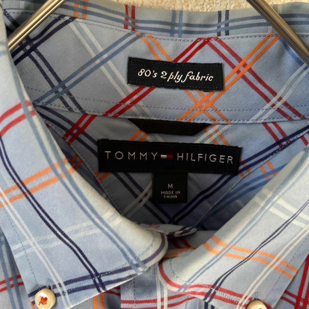 TOMMY HILFIGER(トミーヒルフィガー)のJ2トミーヒルフィガー　チェック柄シャツ　長袖ゆったり　2plyコットンMメンズ メンズのトップス(Tシャツ/カットソー(七分/長袖))の商品写真