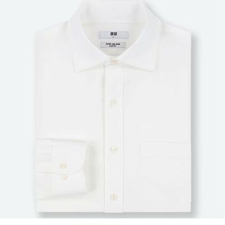 ユニクロ(UNIQLO)の新品 ユニクロ スーパーノンアイロンスリムフィットシャツ セミワイドカラー M(シャツ)