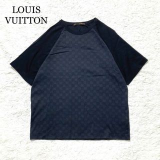 ルイヴィトン(LOUIS VUITTON)の【未使用級】LOUIS VUITTON Tシャツ ラグラン ダミエ ロゴ L(Tシャツ/カットソー(半袖/袖なし))