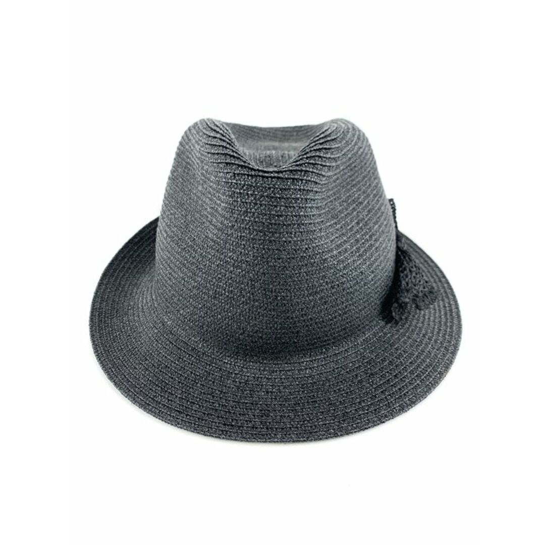 JILLSTUART(ジルスチュアート)のジルスチュアート ハット 未使用 中折れ  麦わら帽子 ブランド レディース FRサイズ ブラック JILLSTUART レディースの帽子(ハット)の商品写真