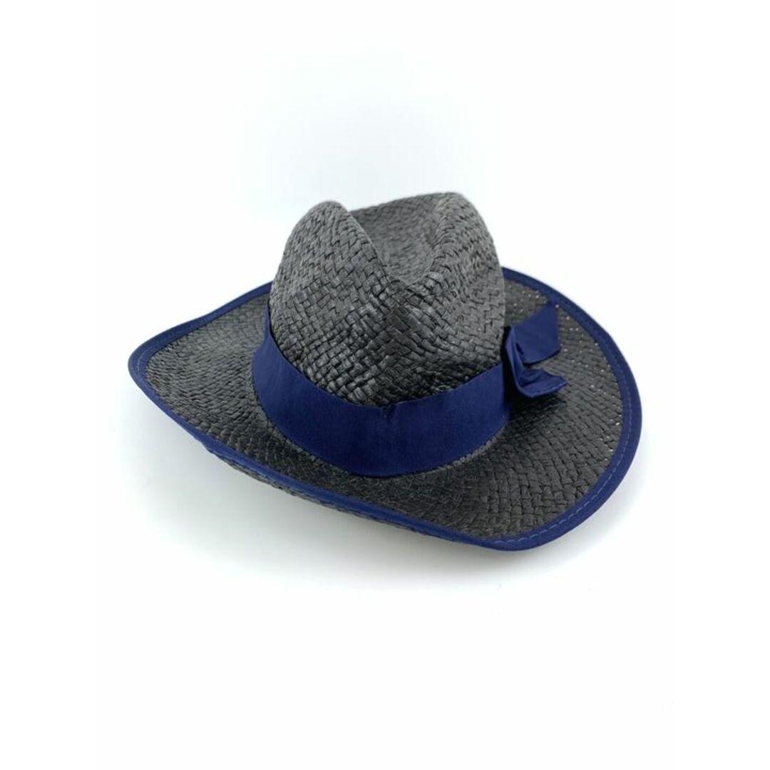 BUONA GIORNATA(ボナジョルナータ)のボナジョルナータ ペーパーハット 麦わら帽子 中折れ つば広 ブランド レディース ブラック BUONA GIORNATA レディースの帽子(ハット)の商品写真