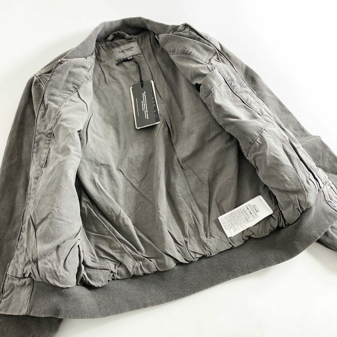 carhartt(カーハート)の59e12 《未使用保管品》 タグ付 Carhartt WIP カーハート ダブルアイピ― SANTA FE BOMBER サンタフェボンバー ジャケット ブルゾン I030284 XSサイズ ブラック グレー コットン レディースのジャケット/アウター(ブルゾン)の商品写真