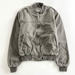 カーハート(carhartt)の59e12 《未使用保管品》 タグ付 Carhartt WIP カーハート ダブルアイピ― SANTA FE BOMBER サンタフェボンバー ジャケット ブルゾン I030284 XSサイズ ブラック グレー コットン(ブルゾン)