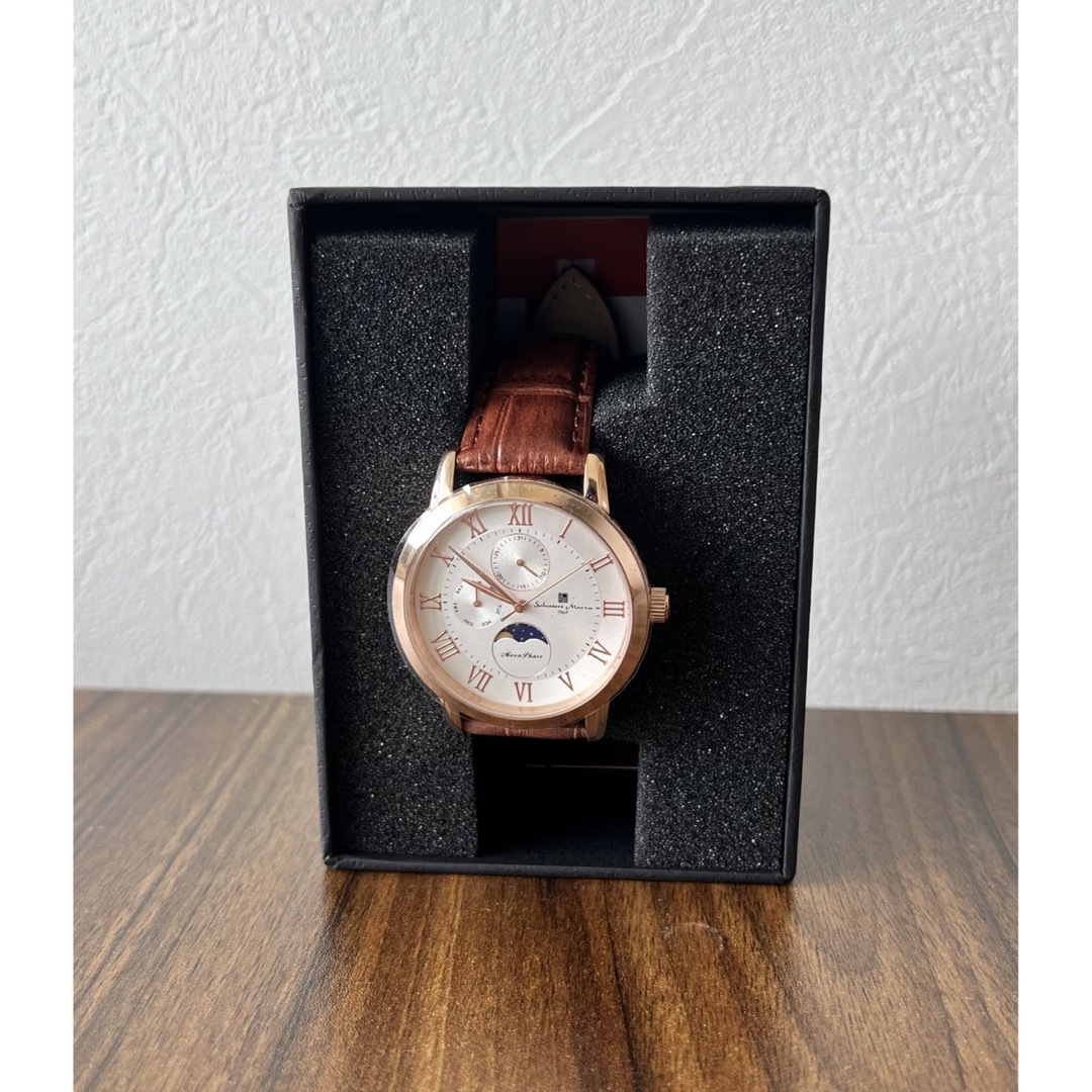 Salvatore Marra(サルバトーレマーラ)のサルバトーレマーラ腕時計 ムーンフェイズ SM21106-PGWH メンズの時計(腕時計(アナログ))の商品写真