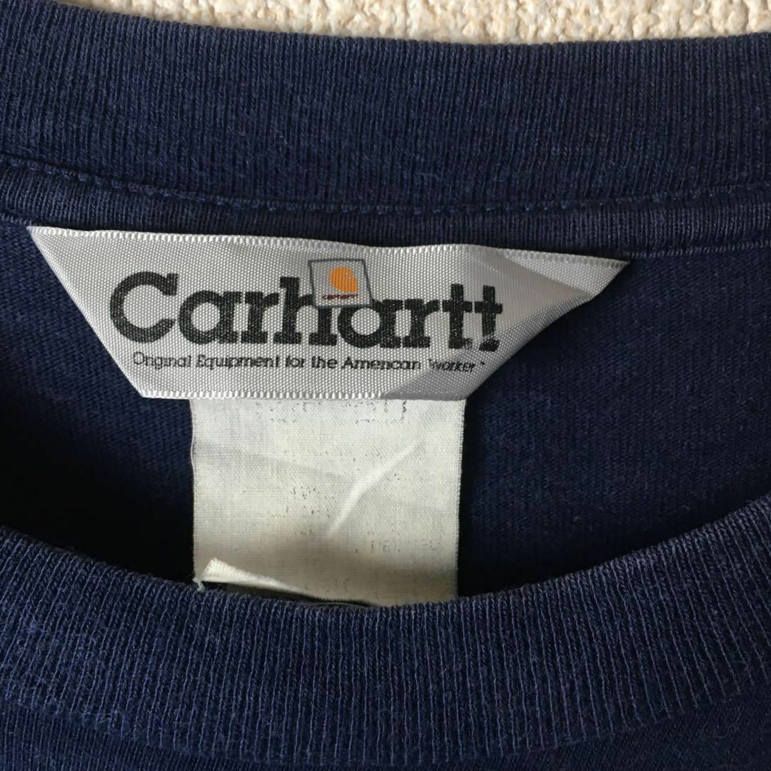 carhartt(カーハート)のA1 カーハート　Tシャツ 半袖　Mメンズ程度　紺 メンズのトップス(Tシャツ/カットソー(半袖/袖なし))の商品写真