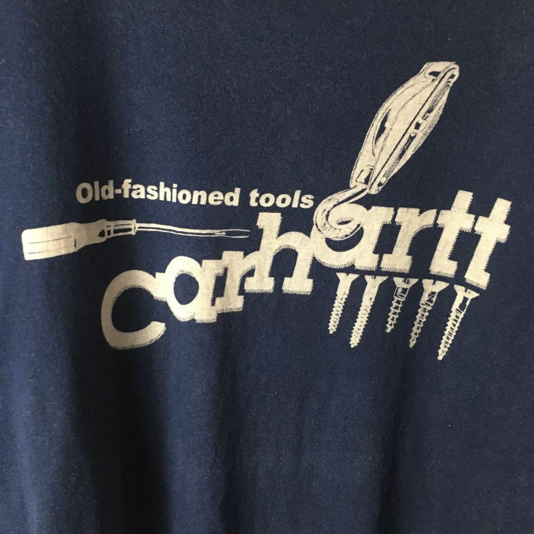 carhartt(カーハート)のA1 カーハート　Tシャツ 半袖　Mメンズ程度　紺 メンズのトップス(Tシャツ/カットソー(半袖/袖なし))の商品写真