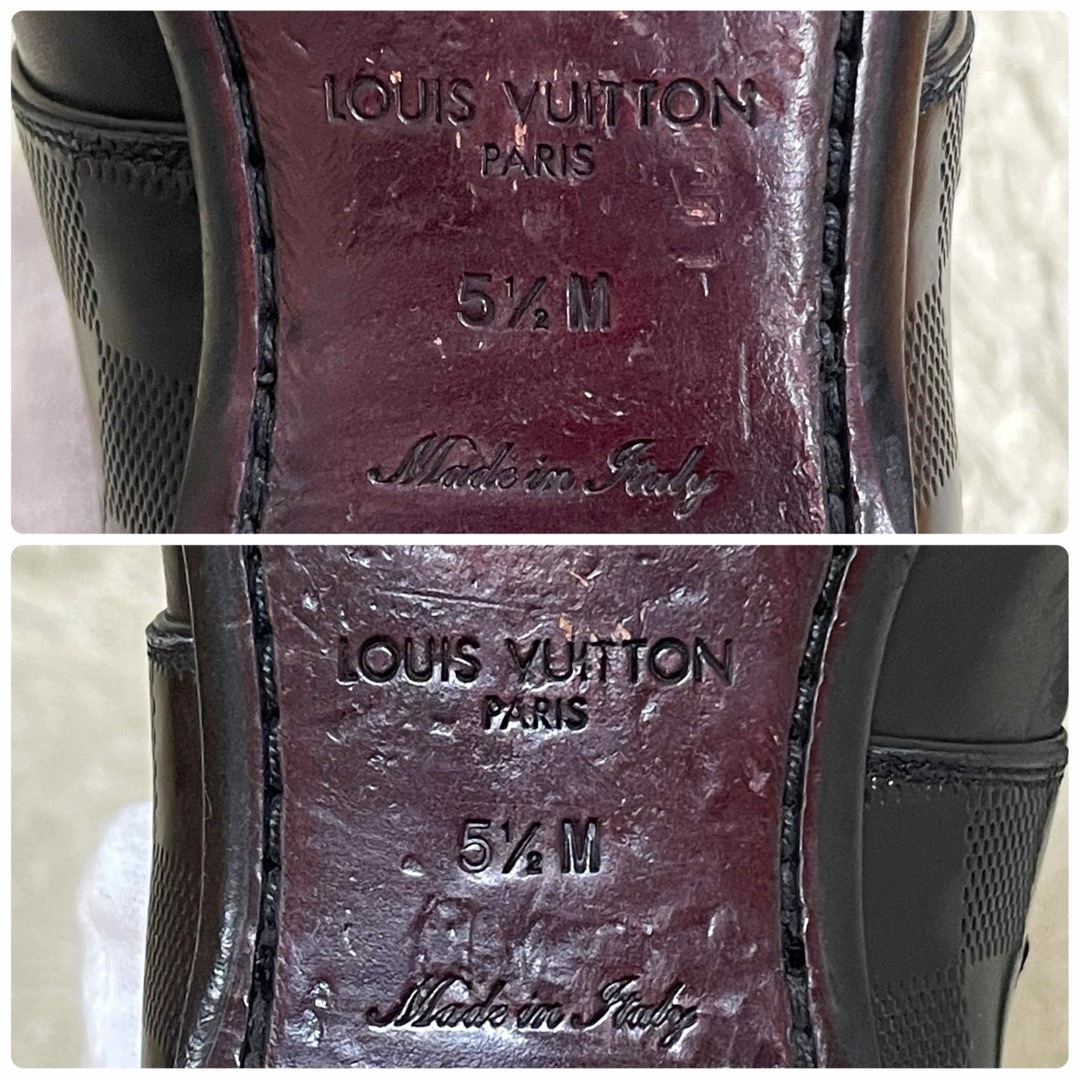 LOUIS VUITTON(ルイヴィトン)の美品　ルイヴィトン　ビジネスシューズ　ダミエ　レザー　シングル　モンク　ブラック メンズの靴/シューズ(ドレス/ビジネス)の商品写真
