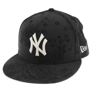 ニューエラー(NEW ERA)のNEW ERA ニューエラ 59FIFTY 花柄刺繍 NY YANKEES BASEBALL Gobelin CAP ベースボール ゴブランキャップ 帽子 ブラック(キャップ)