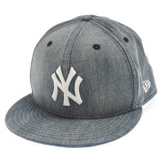 ニューエラー(NEW ERA)のNEW ERA ニューエラ 59FIFTY NY YANKEES DENIM BASEBALL CAP デニム ベースボールキャップ 帽子 インディゴ(キャップ)
