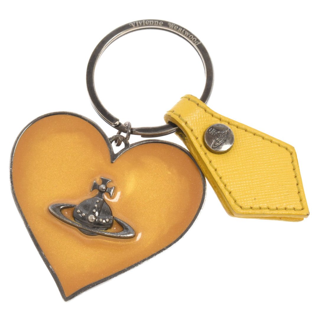 Vivienne Westwood(ヴィヴィアンウエストウッド)のVivienne Westwood ヴィヴィアンウエストウッド MIRROR HEART GADGET ミラー ハート ガーデッド キーリング キーホルダーイエロー 82030008 メンズのファッション小物(キーホルダー)の商品写真