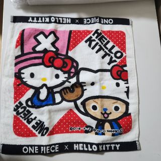 ハローキティ(ハローキティ)のONE PIECE×ハローキティ☆ハンドタオル☆新品☆(キャラクターグッズ)