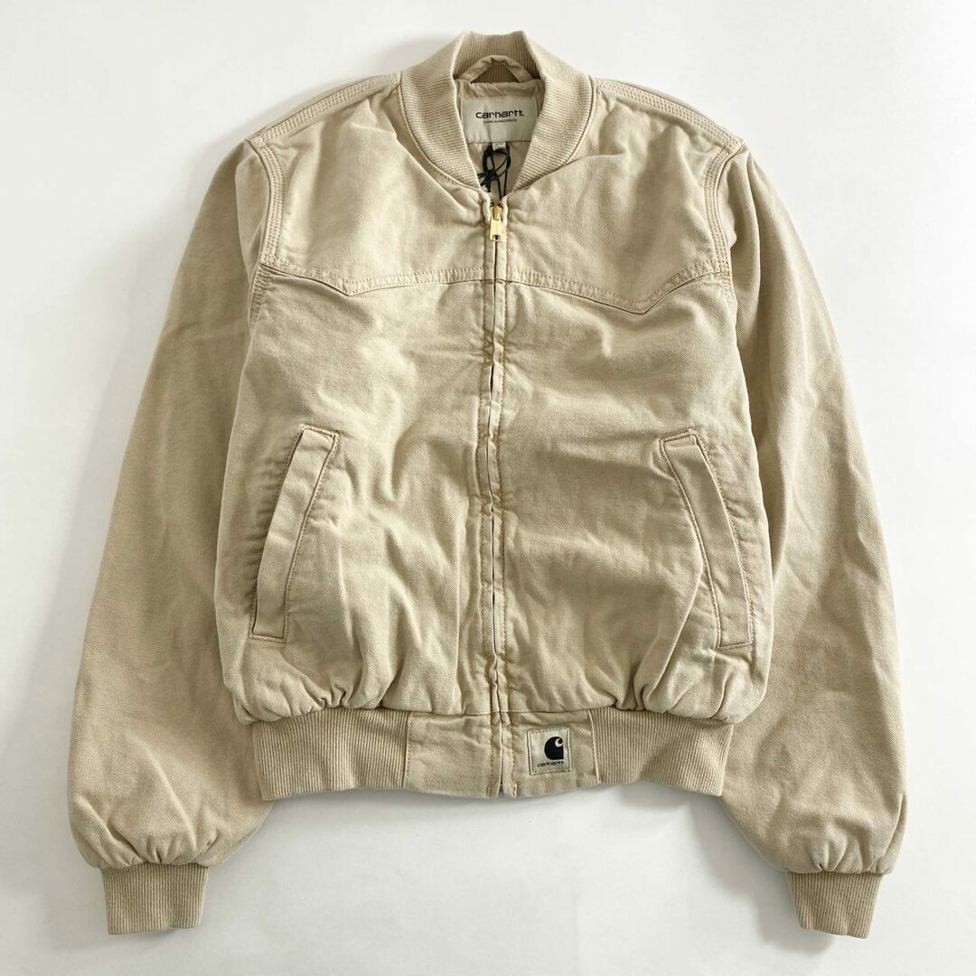 carhartt(カーハート)の60e12 《未使用保管品》 タグ付 Carhartt WIP カーハート ダブルアイピ― SANTA FE BOMBER サンタフェボンバー ジャケット ブルゾン I030284 XSサイズ ベージュ コットン レディースのジャケット/アウター(ブルゾン)の商品写真