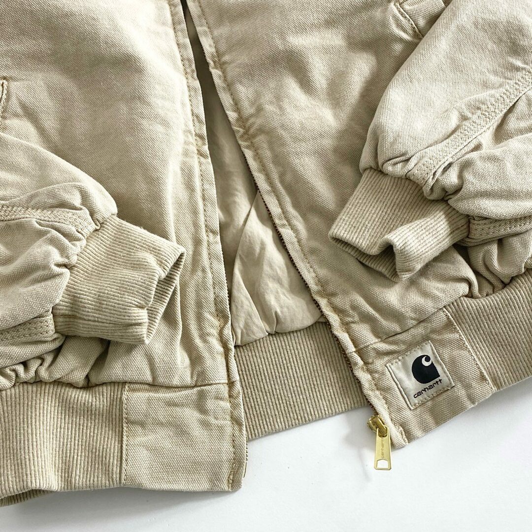 carhartt(カーハート)の60e12 《未使用保管品》 タグ付 Carhartt WIP カーハート ダブルアイピ― SANTA FE BOMBER サンタフェボンバー ジャケット ブルゾン I030284 XSサイズ ベージュ コットン レディースのジャケット/アウター(ブルゾン)の商品写真