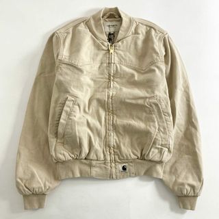 60e12 《未使用保管品》 タグ付 Carhartt WIP カーハート ダブルアイピ― SANTA FE BOMBER サンタフェボンバー ジャケット ブルゾン I030284 XSサイズ ベージュ コットン