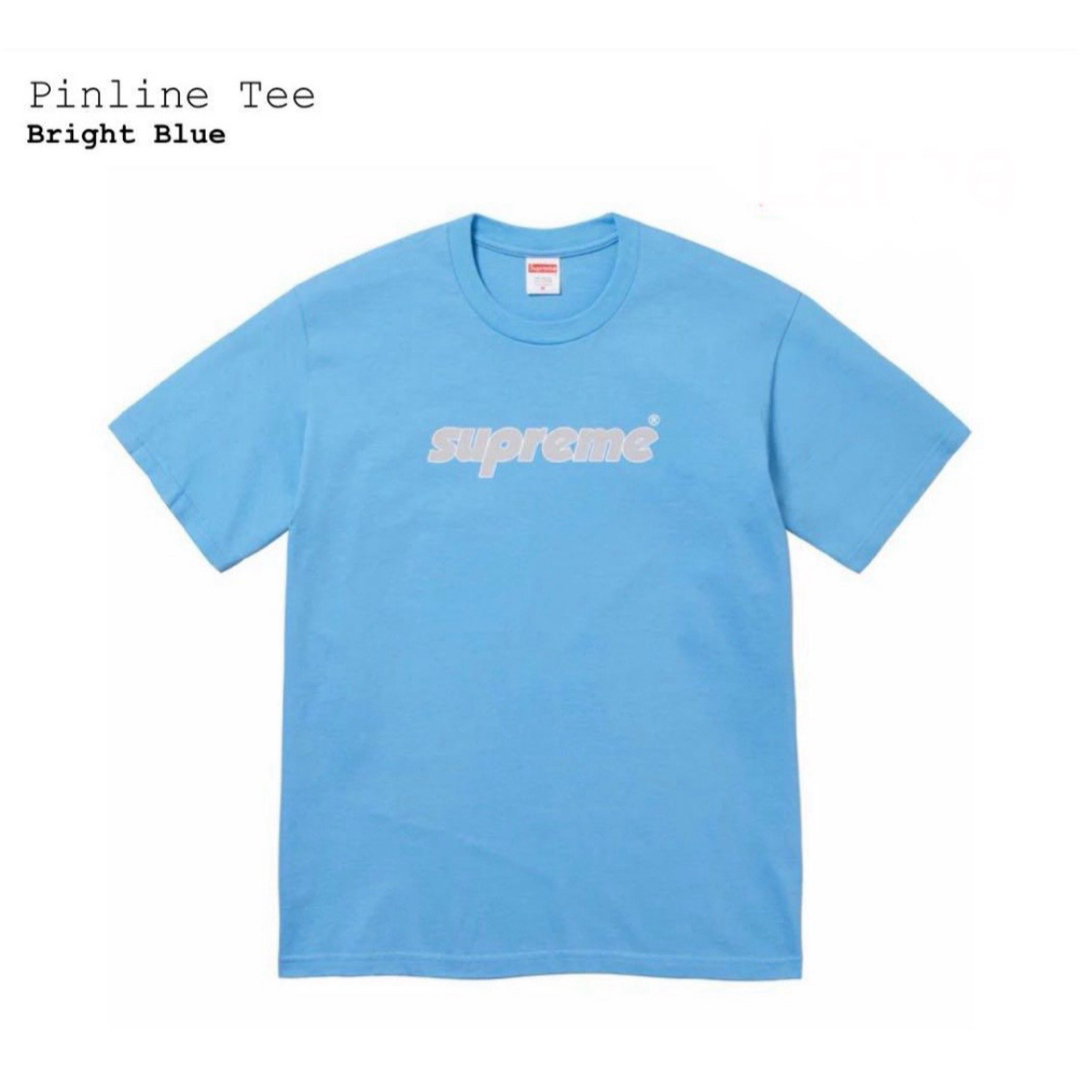 Supreme(シュプリーム)のSupreme Pinline Tee "Bright Blue" L メンズのトップス(Tシャツ/カットソー(半袖/袖なし))の商品写真