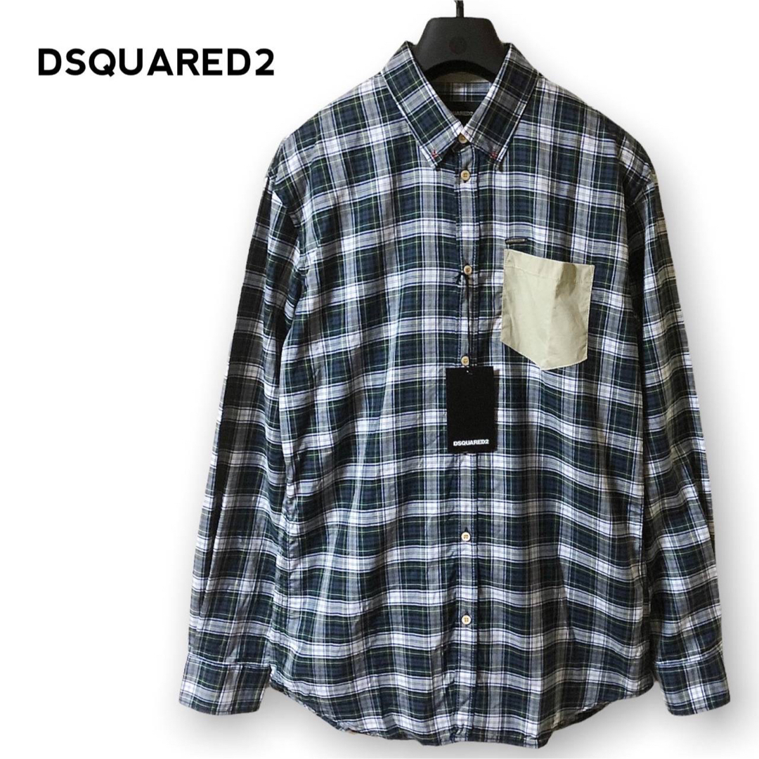 DSQUARED2(ディースクエアード)の新品 DSQUARED2 ディースクエアード タータンチェック 長袖 シャツ M メンズのトップス(シャツ)の商品写真