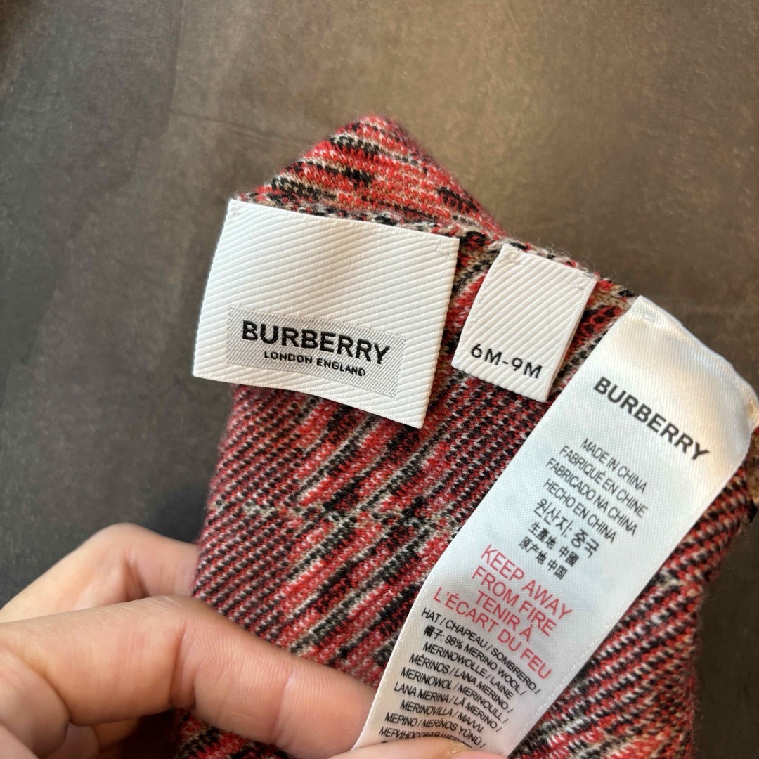 BURBERRY(バーバリー)のBURBERRY ベビー帽子、手袋セット キッズ/ベビー/マタニティのベビー服(~85cm)(その他)の商品写真