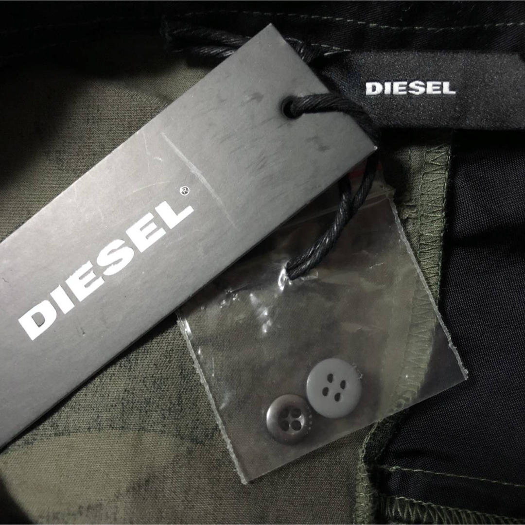 DIESEL(ディーゼル)の新品 DIESEL ディーゼル パッチワーク 迷彩柄×カモ柄 長袖 シャツ L メンズのトップス(シャツ)の商品写真