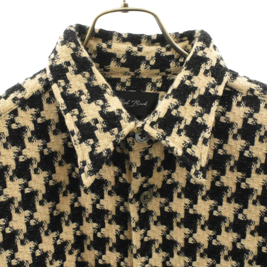 Laid Back レイドバック 21AW TWEED DRESS SHIRTS ツイードドレス ミリタリーキャンバスポケット ウール長袖シャツ ベージュ/ブラック メンズのトップス(シャツ)の商品写真