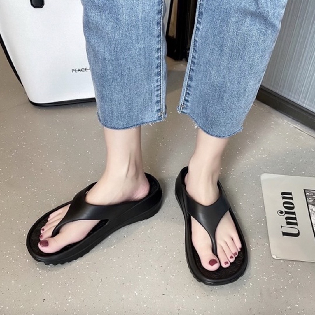 ［24.5〜25cm］リカバリートング サンダル アウトドア 韓国 oofos風 レディースの靴/シューズ(サンダル)の商品写真