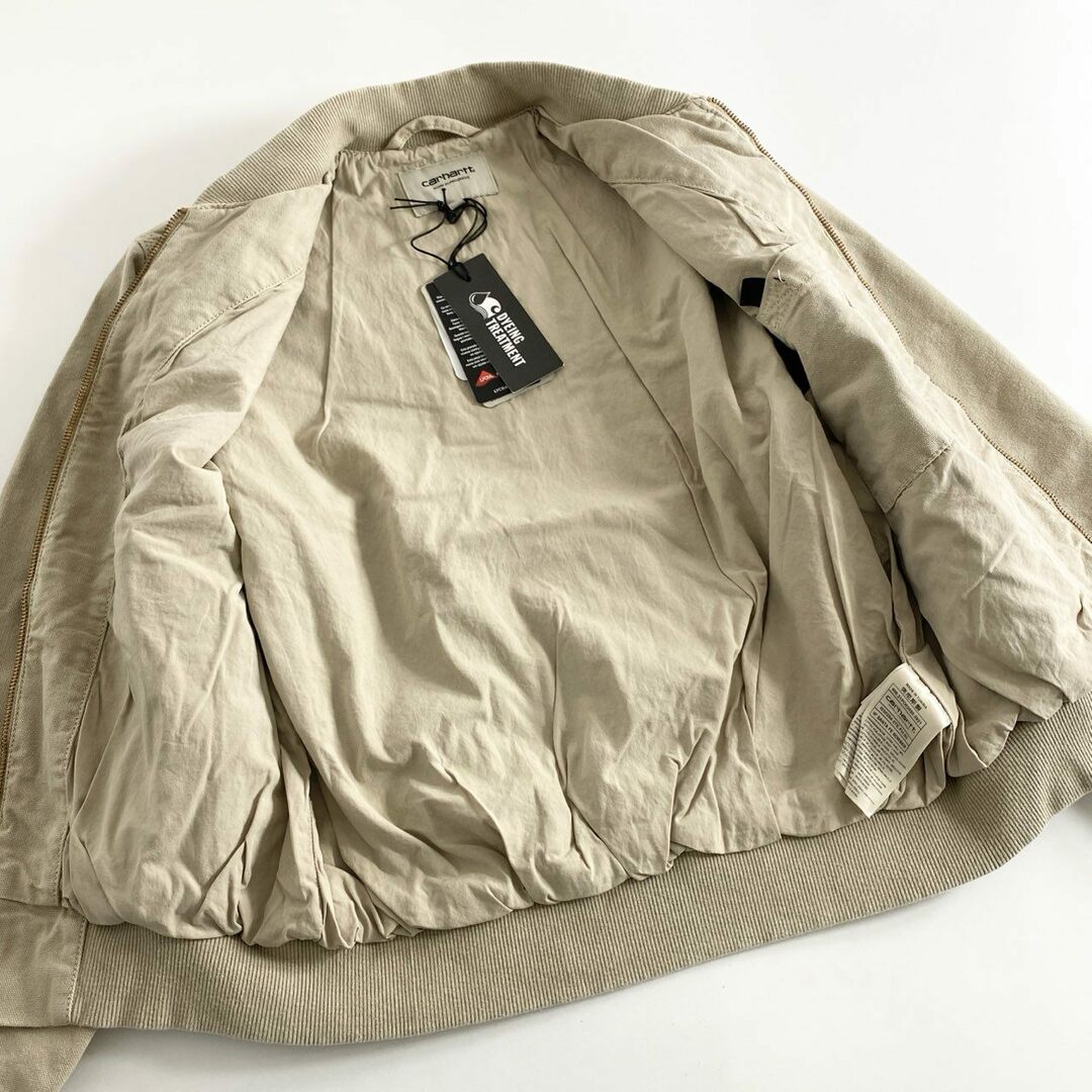 carhartt(カーハート)の61e12 《未使用保管品》 タグ付 Carhartt WIP カーハート ダブルアイピ― SANTA FE BOMBER サンタフェボンバー ジャケット ブルゾン I030284 Sサイズ ベージュ コットン レディースのジャケット/アウター(ブルゾン)の商品写真