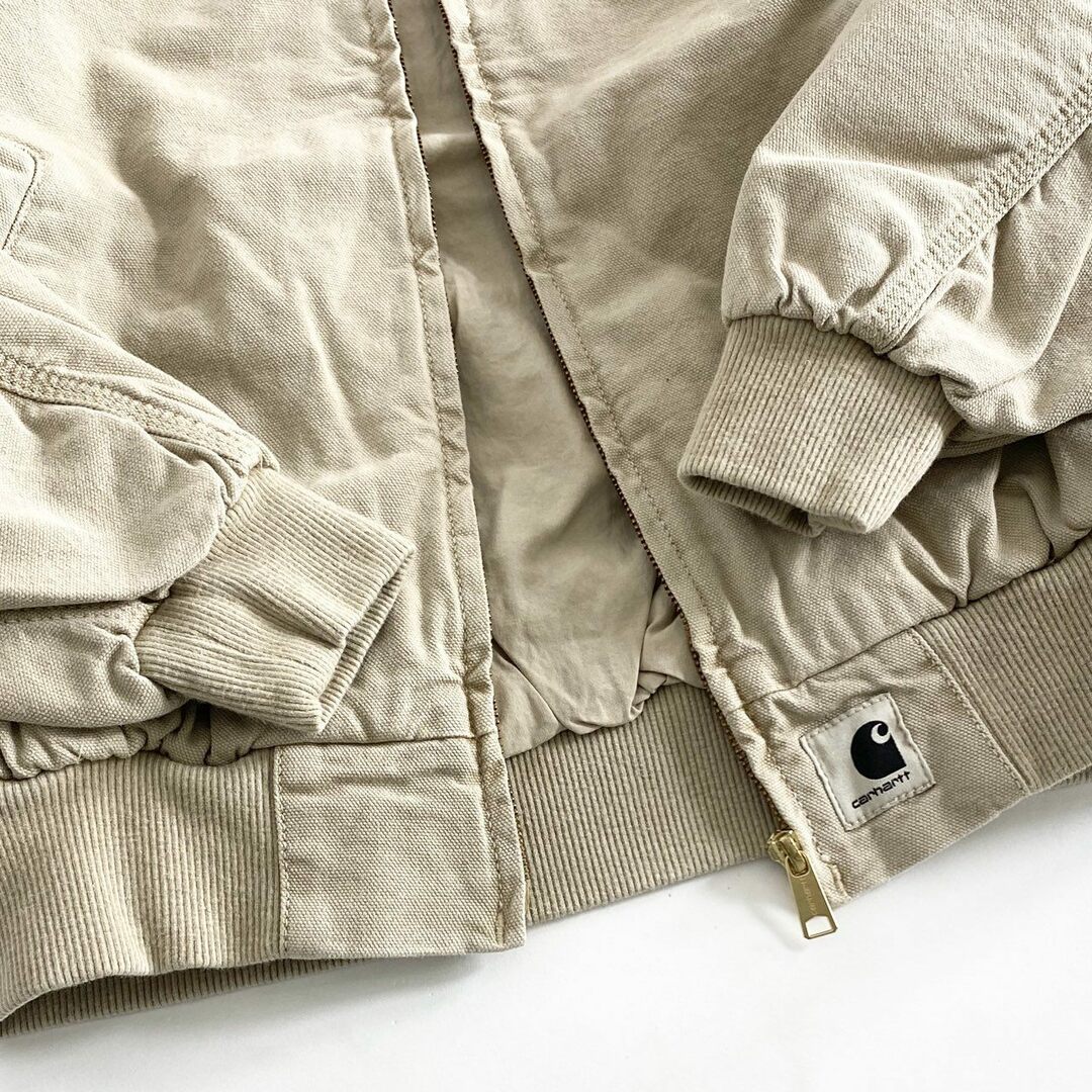 carhartt(カーハート)の61e12 《未使用保管品》 タグ付 Carhartt WIP カーハート ダブルアイピ― SANTA FE BOMBER サンタフェボンバー ジャケット ブルゾン I030284 Sサイズ ベージュ コットン レディースのジャケット/アウター(ブルゾン)の商品写真