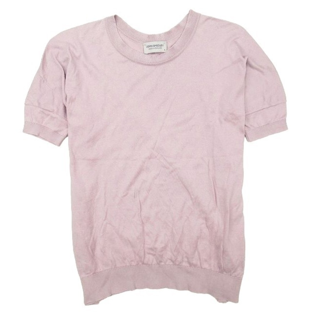 JOHN SMEDLEY(ジョンスメドレー)のジョンスメドレー シーアイランドコットン ニット  Tシャツ S パープル系 レディースのトップス(カットソー(半袖/袖なし))の商品写真