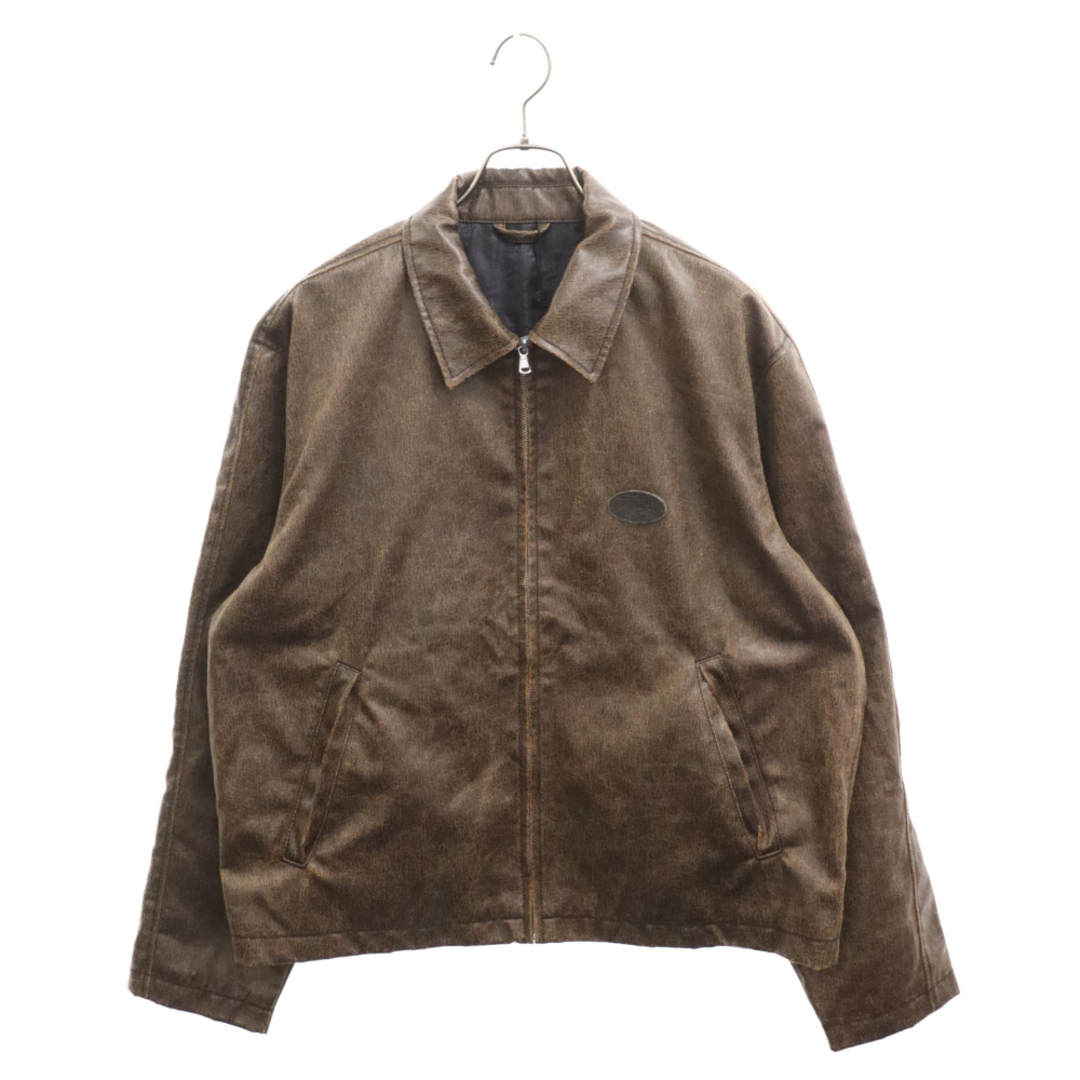 STUSSY(ステューシー)のSTUSSY ステューシー 24SS CLUB JACKET COATED COTTON Dark Brown クラシックフィット クラブジャケット ダークブラウン メンズのジャケット/アウター(フライトジャケット)の商品写真