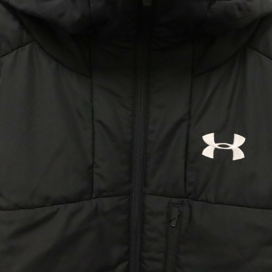 UNDER ARMOUR(アンダーアーマー)のUNDER ARMOUR アンダーアーマー ポリエステル 中綿 フーディ ジップアップ ジャケット ブラック 1347226 メンズのジャケット/アウター(フライトジャケット)の商品写真