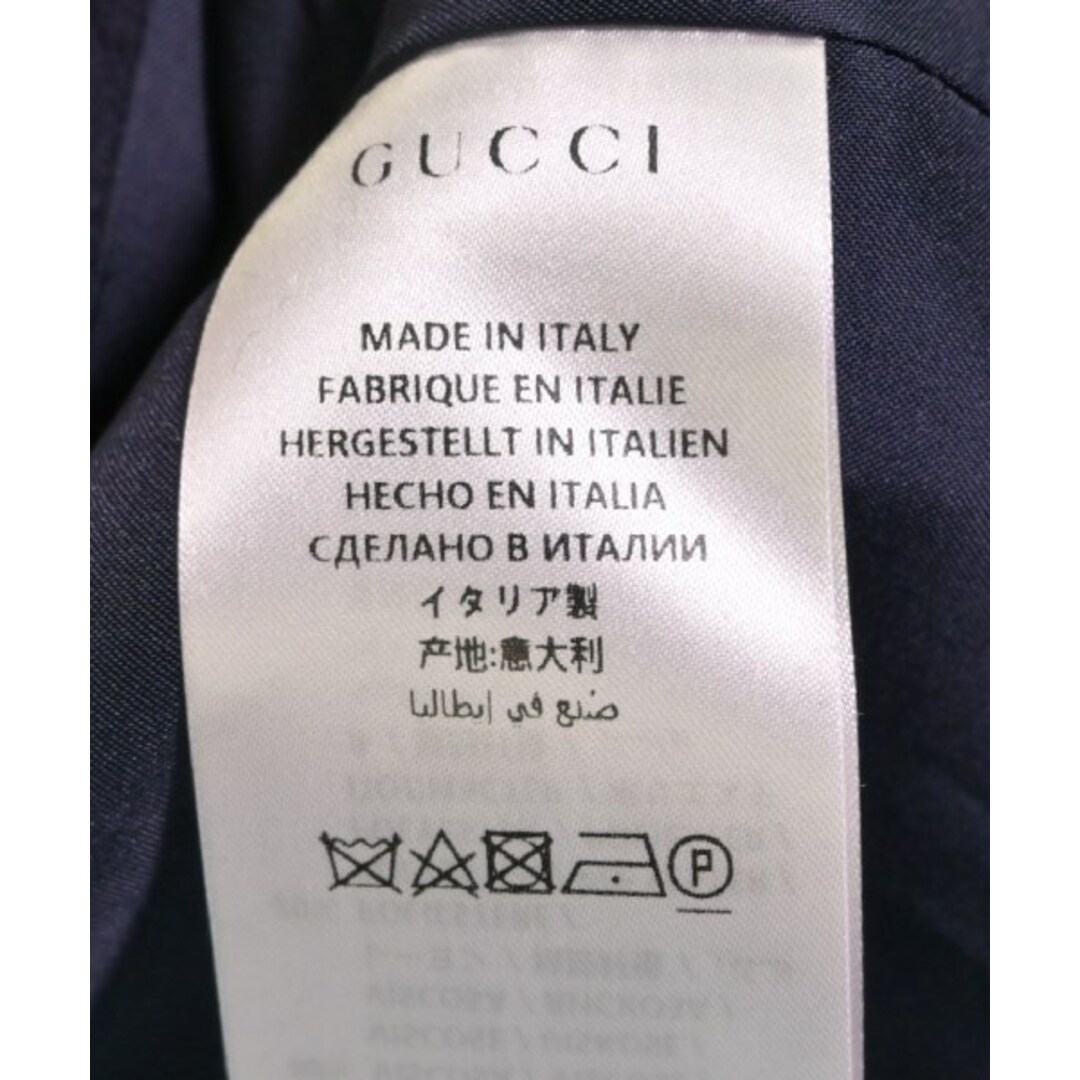 Gucci(グッチ)のGUCCI グッチ チェスターコート 40(M位) 紺 【古着】【中古】 レディースのジャケット/アウター(チェスターコート)の商品写真