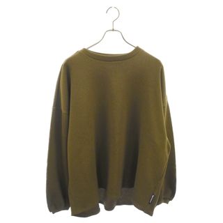 TIGHTBOOTH PRODUCTION タイトブースプロダクション WAFFLE CREW KNIT ワッフルクルー コットンニット 長袖トレーナー カーキ(スウェット)