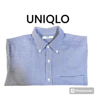 UNIQLO - ユニクロ ボタンダウン 長袖カッターシャツ Lサイズ チェック柄