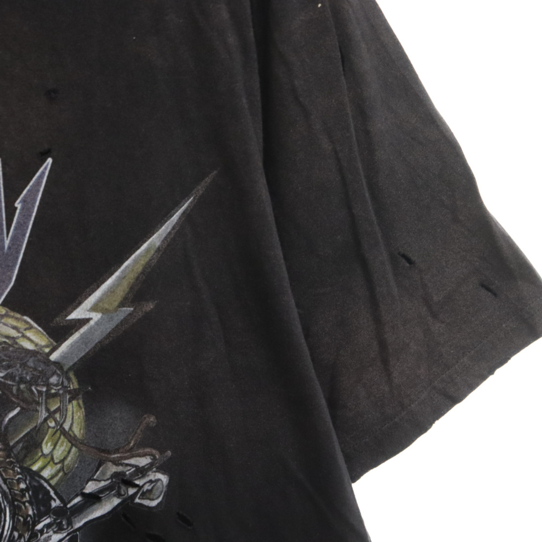 BALMAIN(バルマン)のBALMAIN バルマン タイガープリント ダメージ加工 オーバーサイズ 半袖Tシャツカットソー ブラック メンズのトップス(Tシャツ/カットソー(半袖/袖なし))の商品写真