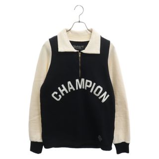 ネイバーフッド(NEIGHBORHOOD)のNEIGHBORHOOD ネイバーフッド 15SS CHAMPION / C-HZ.LS チャンピオン スウェット ハーフジップ ブラック/ホワイト 151FHNH-CSM02(スウェット)